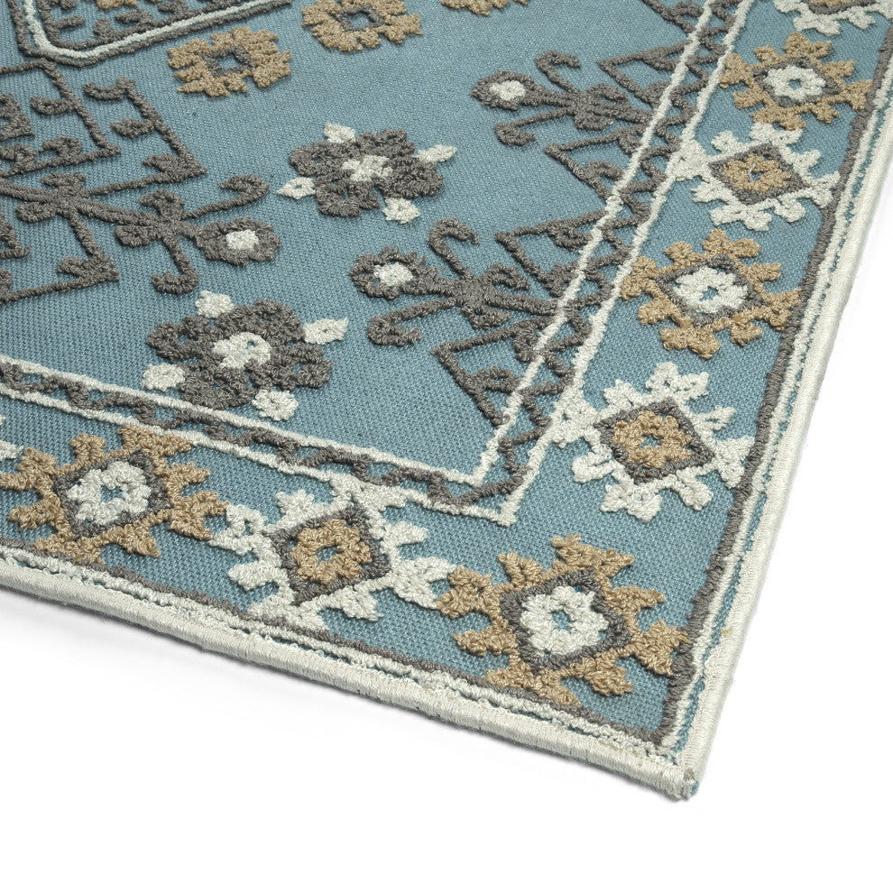 Warwick Collection denim 8'' x 10'' Rectangle Indoor Area Rug
