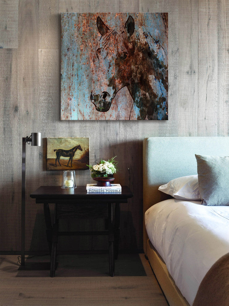 Marmont Hill, "Rustic Horse II" by Irena Orlov Painting on Wrapped Canvas, 48x48