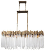Varaluz 309N08 Matrix 8 Light 49"W Linear Chandelier - Havana Gold