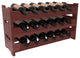 18-Bottle Mini Scalloped Wine Rack, Redwood, Cherry + Satin