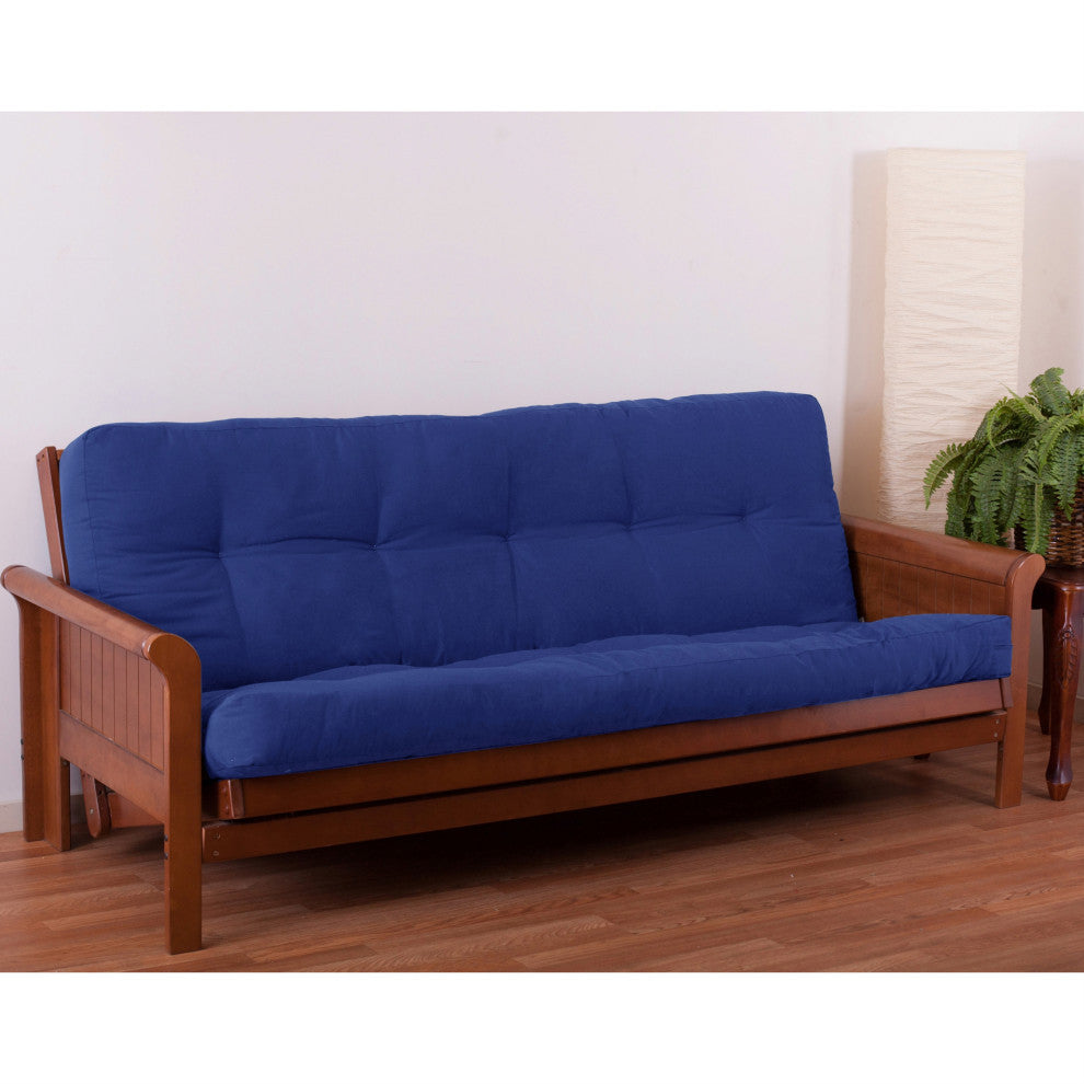 Blazing Needles Renewal 6" Twill Full Futon Mattress, Royal Blue