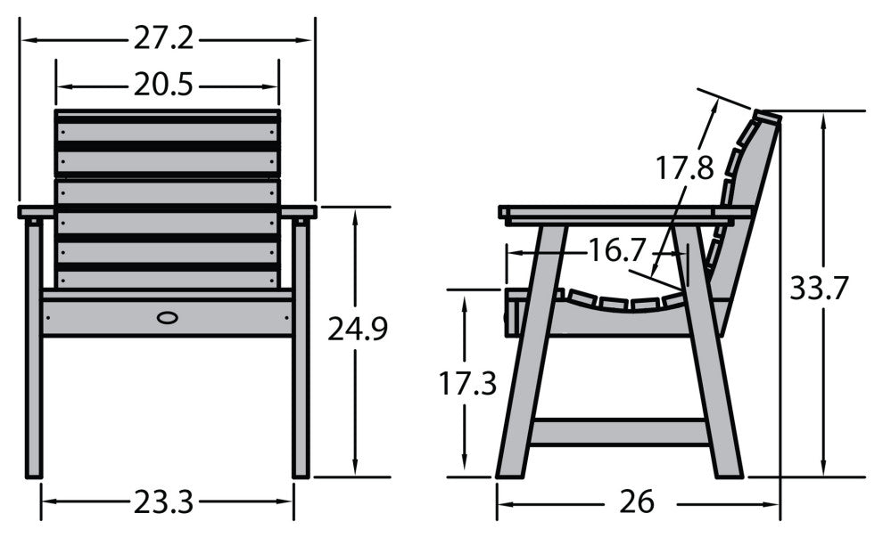 Weatherly Garden Chair, Federal Blue
