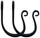 Zinc Curl Holdbacks, Black, Set of 2