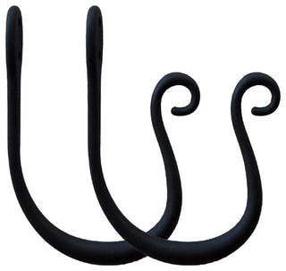 Zinc Curl Holdbacks, Black, Set of 2