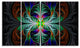 Fabulous Blue Fractal Texture, Abstract Canvas Art Print, 48"x28", 4 Panels