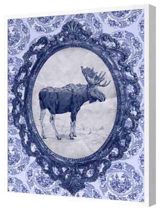 Toile Moose Fine Art Print, White, 20"x15"