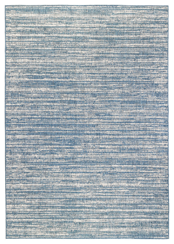 Maryland Cecil Indoor/Outdoor Area Rug, Blue, 8' x 10', Striped
