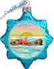Keepsake Shell Coastal Scenic Glass Ornament