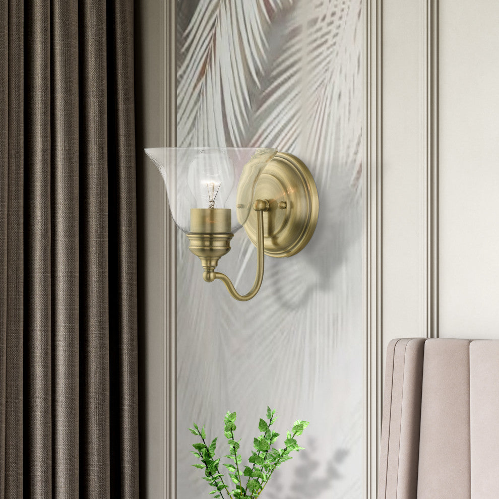 Moreland 1 Light Antique Brass Vanity Sconce
