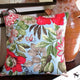 Indoor Butterfly Garden Flowers In Blue Cottage Floral 20x20 Throw Pillow