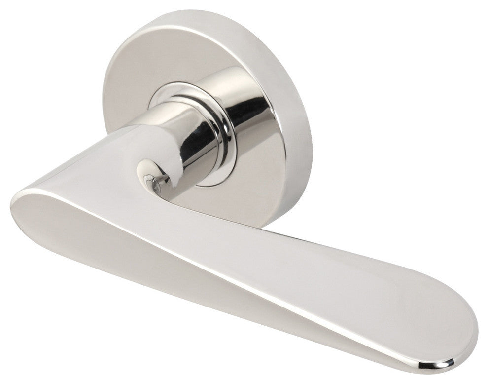 Ecco Lever, Tubular Privacy, Polished Stainless Steel, 2-3/8" Backset