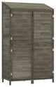 Vidaxl Garden Shed Anthracite 40.2"x20.5"x68.7" Solid Wood Fir