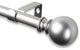 Luna Curtain Rod, Satin Nickel, 48"-84"