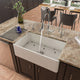 Kitchen Faucet With Black Rubber Stem, Polished Chrome