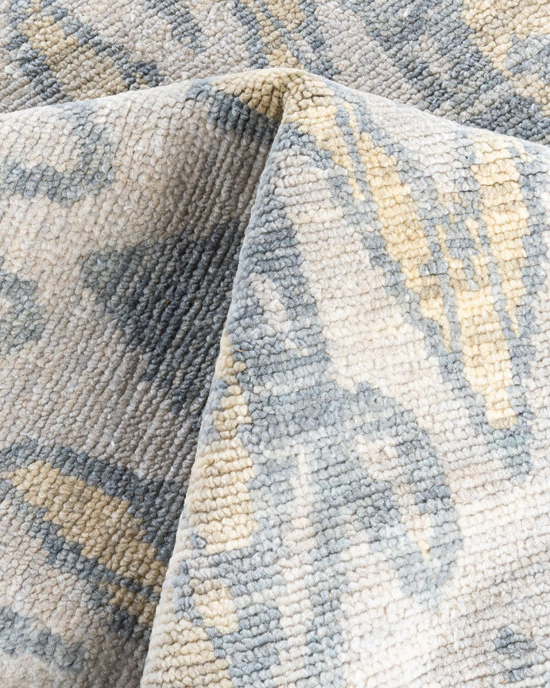 Modern One-of-a-Kind Handmade Area Rug Beige, 8' 1" x 10' 3"