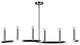 6 Light Island Pendant, Brushed Nickel