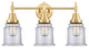 Innovations 447-3W-SG-G182 3-Light Bath Vanity Light, Satin Gold