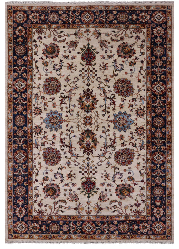 Persian Tabriz Hand-Knotted Wool Rug 6' 10" X 10' 2" Q9997