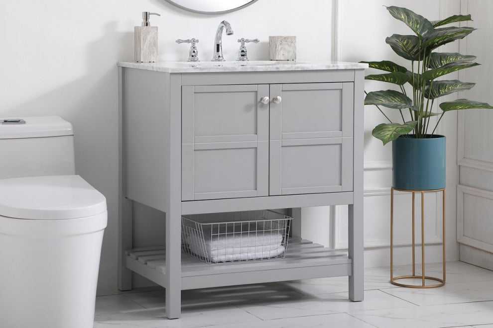 Elegant VF16530GR 30"Single Bathroom Vanity, Gray