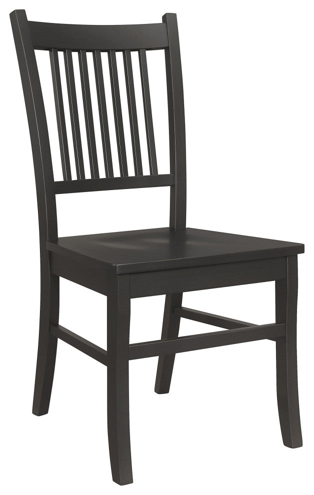 Marbrisa Wood Dining Side Chair Matte Black, Set of 2
