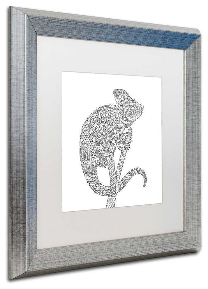 Filippo Cardu 'Spirit Animals 6' Art, Silver Frame, White Mat, 16x16
