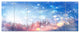 Winter Trees Snowbound, Landscape Canvas Art Print, 70"x28", 6 Panels