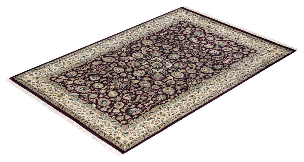 Mogul, One-of-a-Kind Hand-Knotted Area Rug Orange, 4' 3 x 6' 5