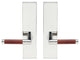 Cabernet Lever, Full Dummy Tubular Pair, Left Hand, Polished Stainless Steel