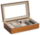 Cherry Wood 6 Watch and 2 Sunglass Storage Box