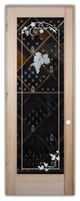 Wine Door - Grape Cluster Grape Ivy - Douglas Fir (stain grade) - 30" x 84"...