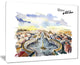 "Rome Hand-Drawn Illustration" Canvas Print