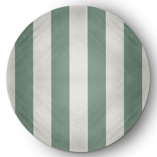 5' Round Graduated Stripe Indoor/Outdoor Rug, Sage