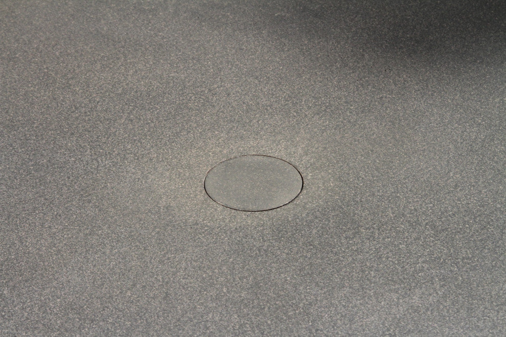 5-Piece Nautical Teak, Ash Gray Wicker Round Dining Set, Sunbrella