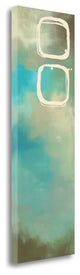 "Retro In Aqua And Khaki III" By Laurie Maitland, Giclee on Gallery Wrap Canvas