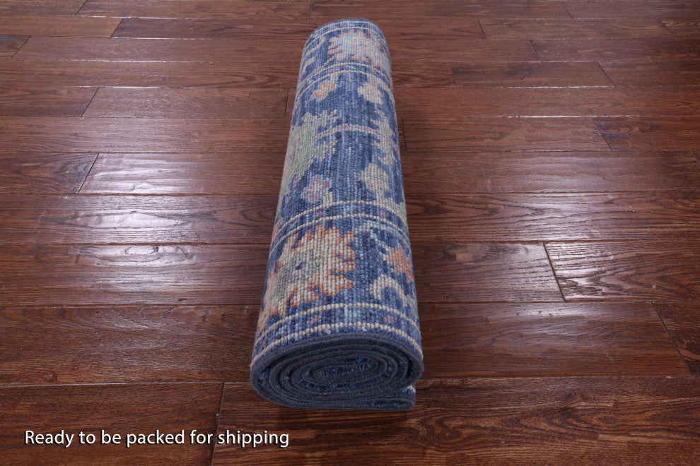 2' 8" X 7' 10" Runner Turkish Oushak Hand-Knotted Wool Rug - Q13459