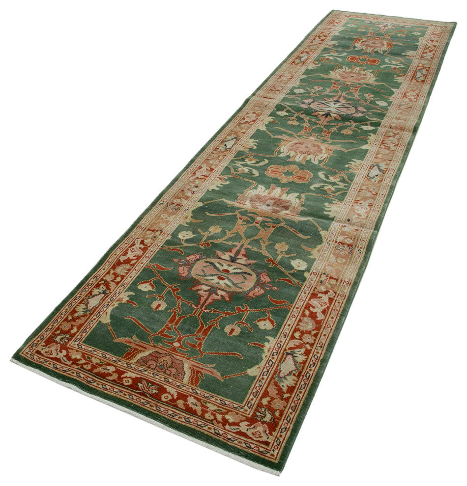 Rug N Carpet - Hand-Knotted Oriental 2' 11" x 11' 9" Runner Oushak Area Rug