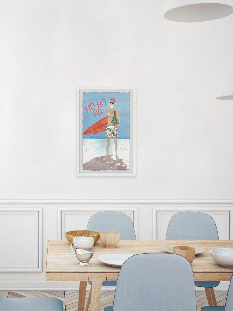 "Surfboard and a Tree" Framed Painting Print, 12x18