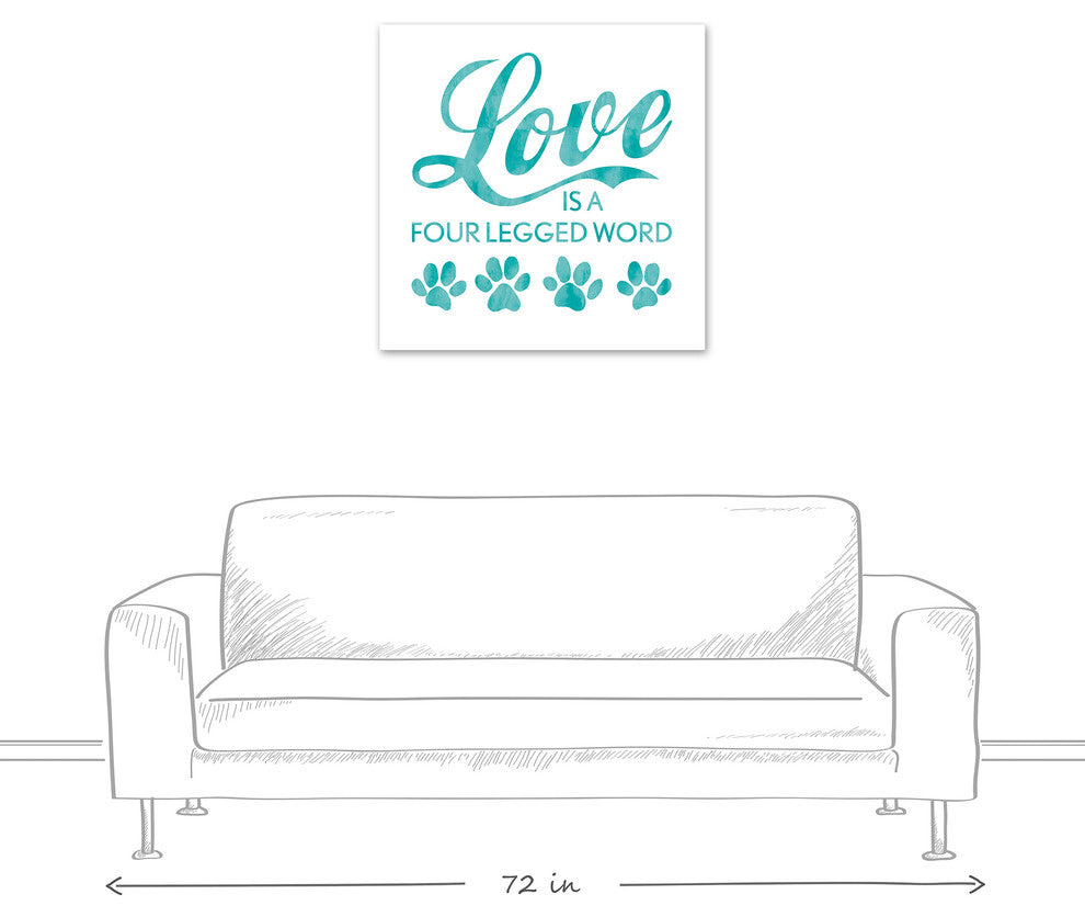 Designs Direct Four Legged Love 30x30 Canvas Wall Art