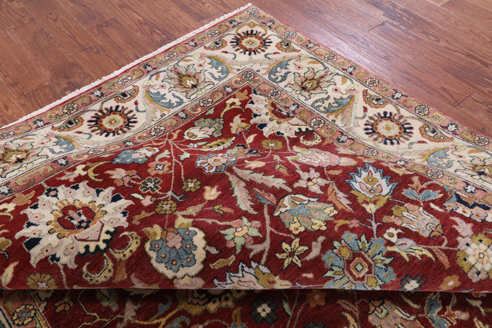 7' 8" X 9' 10" Hand-Knotted Persian Fine Serapi Wool Rug - Q14691