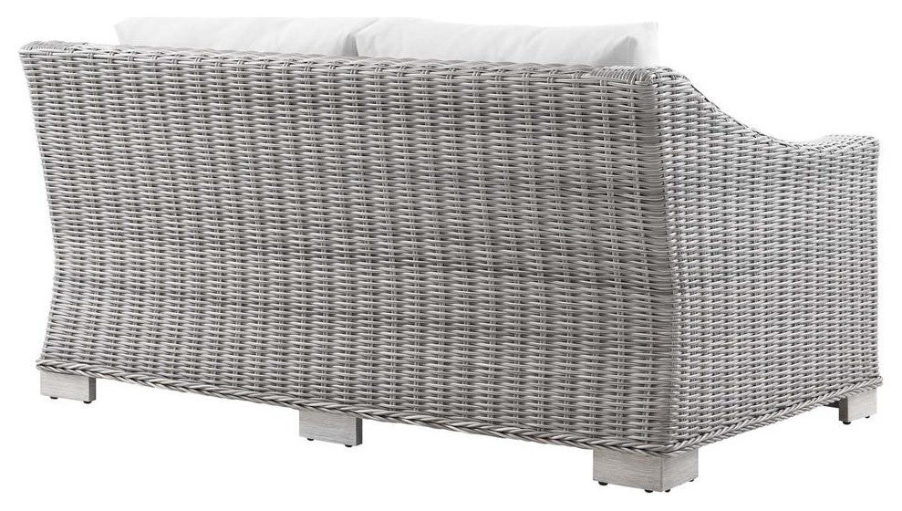 Conway Outdoor Patio Wicker Rattan Loveseat