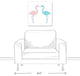Pink and Blue Flamingos 20x20 Canvas Wall Art