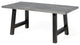 GDF Studio 6-Piece Chris Outdoor Aluminum Dining Set With Gray Table and Bench