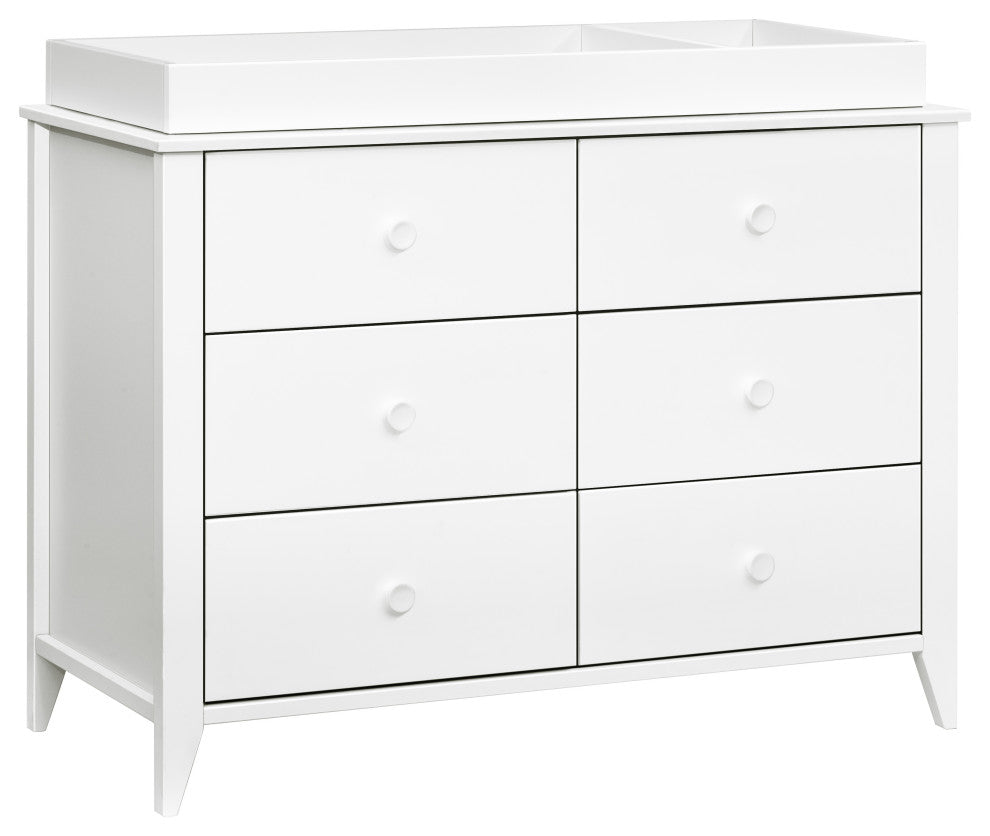 Sprout 6-Drawer Double Dresser, White