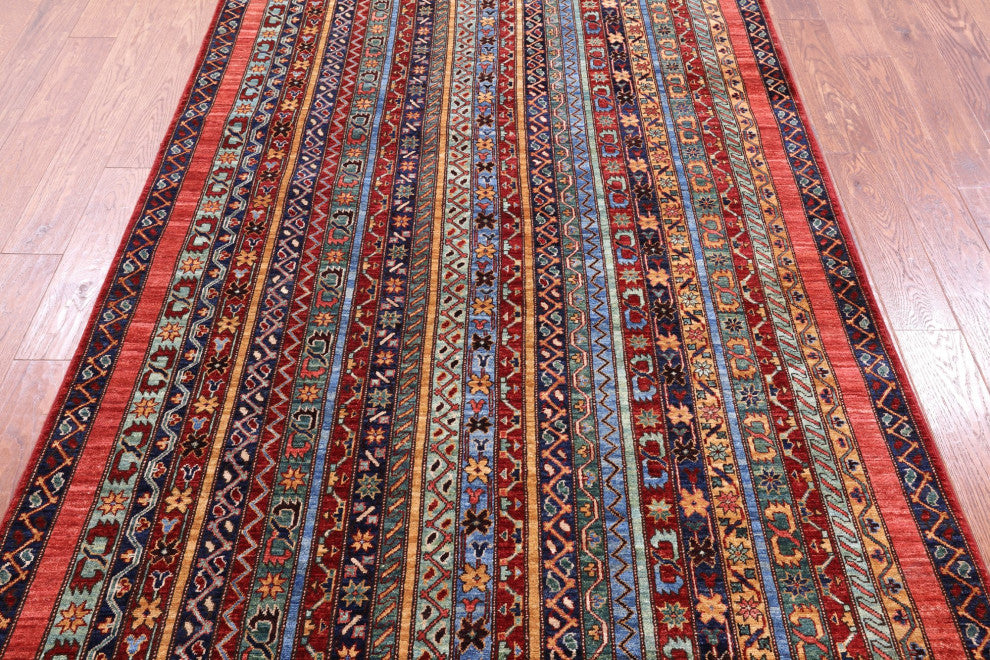 Hand Knotted Shall Persian Gabbeh Wool Rug 5' 1" X 7' 11" Q11154