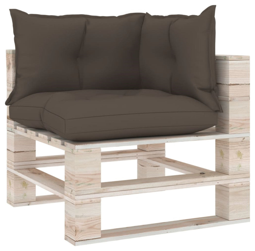 Vidaxl Pallet Sofa Cushions 3-Piece Taupe Fabric