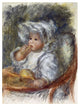 "Jean Renoir in a Chair - The Child with a Biscuit" Paper Art, 18"x24"