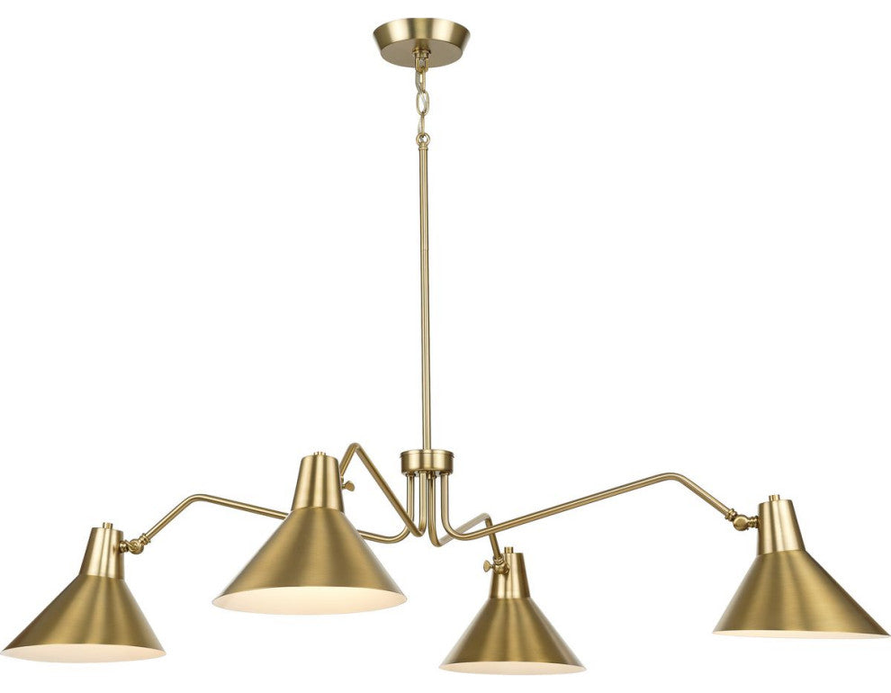 Trimble Collection Four-Light Brushed Bronze Chandelier