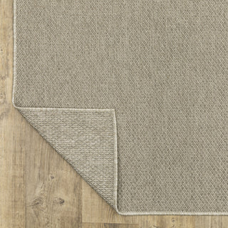 Cannes Solid Diamond Grey/Light Grey Indoor-Outdoor Area Rug Runner 1'10" x 7'6"
