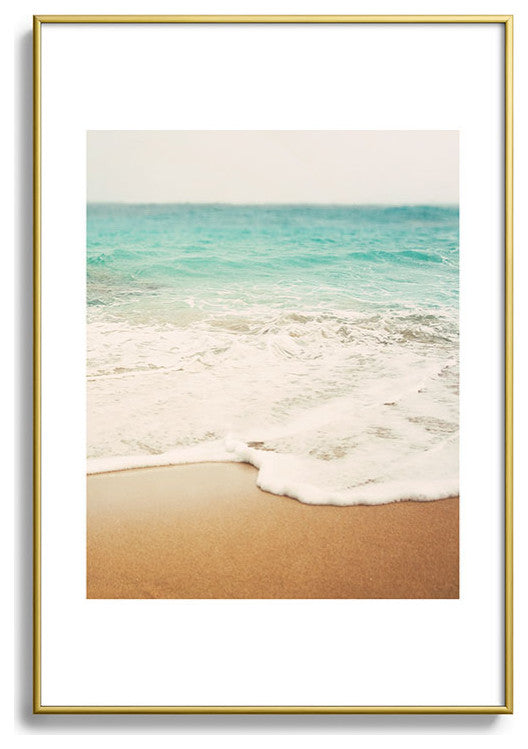Bree Madden Ombre Beach Metal Framed Art Print