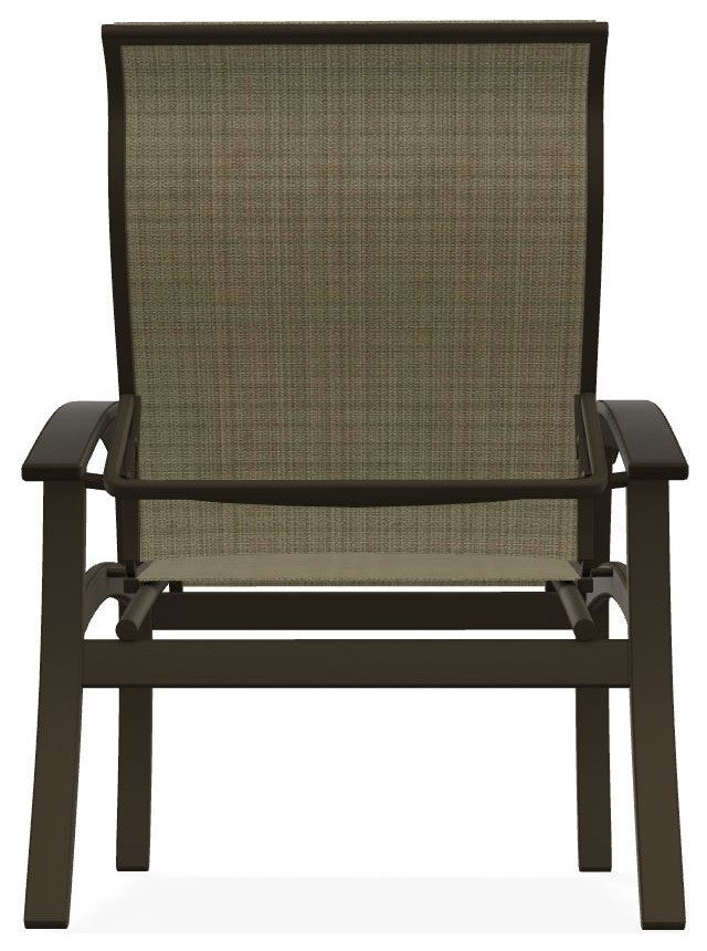Belle Isle Sling Adjustable Outdoor Dining Chair, Elevation Stone/Beachwood